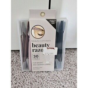 Beauty Concepts 30-Pack Beauty Razors For Brows & Dermaplaning, New w/Tags